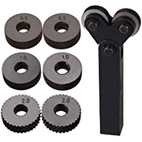 Los mejores  - SNOWINSPRING Doble Ruedas Paso De 0-5 Mm 1 Mm 2 Mm Con Juego De Herramientas De Moleteado Lineal Diagonal De Paso De 1-5…
